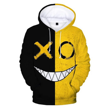 Μοντέρνο διάβολο χαμογελαστό πρόσωπο 3D XOXO γραφικά φούτερ με κουκούλα Ανδρικά Γυναικεία Μόδα Casual Funny Πουλόβερ Harajuku Hoodies παλτό Y2k