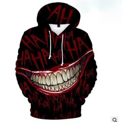 Μοντέρνο διάβολο χαμογελαστό πρόσωπο 3D XOXO γραφικά φούτερ με κουκούλα Ανδρικά Γυναικεία Μόδα Casual Funny Πουλόβερ Harajuku Hoodies παλτό Y2k