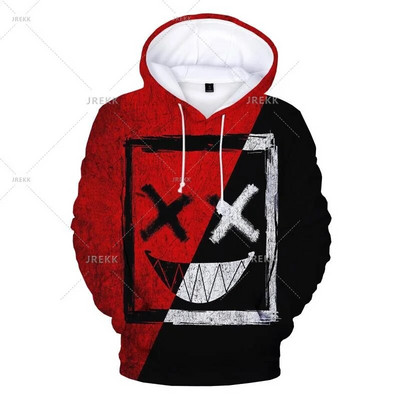 Μοντέρνο διάβολο χαμογελαστό πρόσωπο 3D XOXO γραφικά φούτερ με κουκούλα Ανδρικά Γυναικεία Μόδα Casual Funny Πουλόβερ Harajuku Hoodies παλτό Y2k