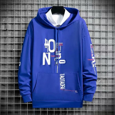 Vīriešu sporta krekli Korejiešu modes džemperi ar garām piedurknēm Harajuku ar kapuci Puloveri Streetwear Top rudens vīriešu apģērbi 2021. gada vintage kapuci vīriešiem