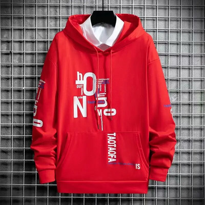 Vīriešu sporta krekli Korejiešu modes džemperi ar garām piedurknēm Harajuku ar kapuci Puloveri Streetwear Top rudens vīriešu apģērbi 2021. gada vintage kapuci vīriešiem