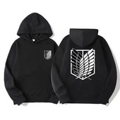 Attack on Titan Meeste kapuuts Anime Hoodid Mehed Naiste Tänavarõivad Pullover Harajuku Pusad Pusad Rõivad