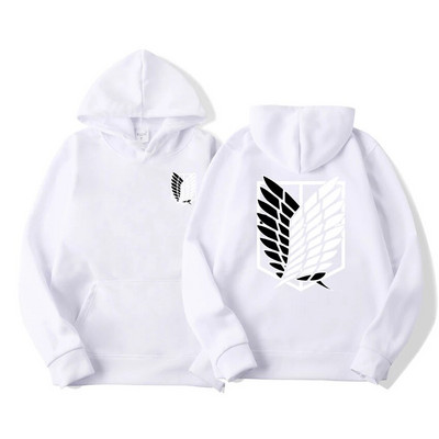 Attack on Titan Meeste kapuuts Anime Hoodid Mehed Naiste Tänavarõivad Pullover Harajuku Pusad Pusad Rõivad