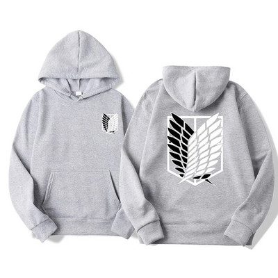 Attack on Titan Meeste kapuuts Anime Hoodid Mehed Naiste Tänavarõivad Pullover Harajuku Pusad Pusad Rõivad