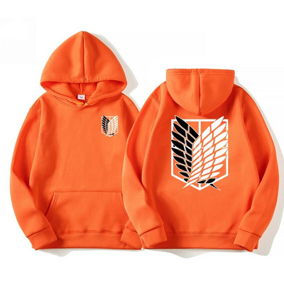 Attack on Titan Meeste kapuuts Anime Hoodid Mehed Naiste Tänavarõivad Pullover Harajuku Pusad Pusad Rõivad