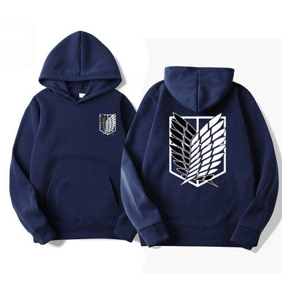 Attack on Titan Meeste kapuuts Anime Hoodid Mehed Naiste Tänavarõivad Pullover Harajuku Pusad Pusad Rõivad