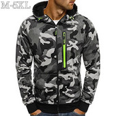 Rudens žiemos kamufliažiniai gobtuvai Vyriški megztiniai, 2021 m. Nauji ilgomis rankovėmis, užtrauktuku, megztiniai Vyriški plius dydžiai su gobtuvu.