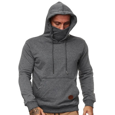 Hanorace pentru bărbați PrimăvarăToamnă Noutăți în hanorace Hanorace Casual Pulover Solid Hanorac pentru bărbați Hanorac Streetwear Mască Hanorac Trening