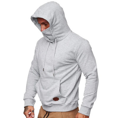 Vyriški megztiniai PavasarisRudens Naujiena Megztiniai Megztiniai Kasdienis Solidus megztinis Hoodie Vyriškas megztinis Streetwear Kaukė su gobtuvu sportinis kostiumas