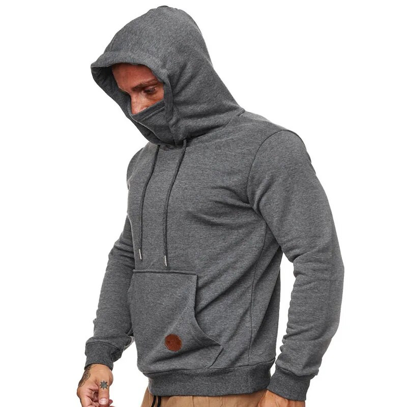 Vyriški megztiniai PavasarisRudens Naujiena Megztiniai Megztiniai Kasdienis Solidus megztinis Hoodie Vyriškas megztinis Streetwear Kaukė su gobtuvu sportinis kostiumas