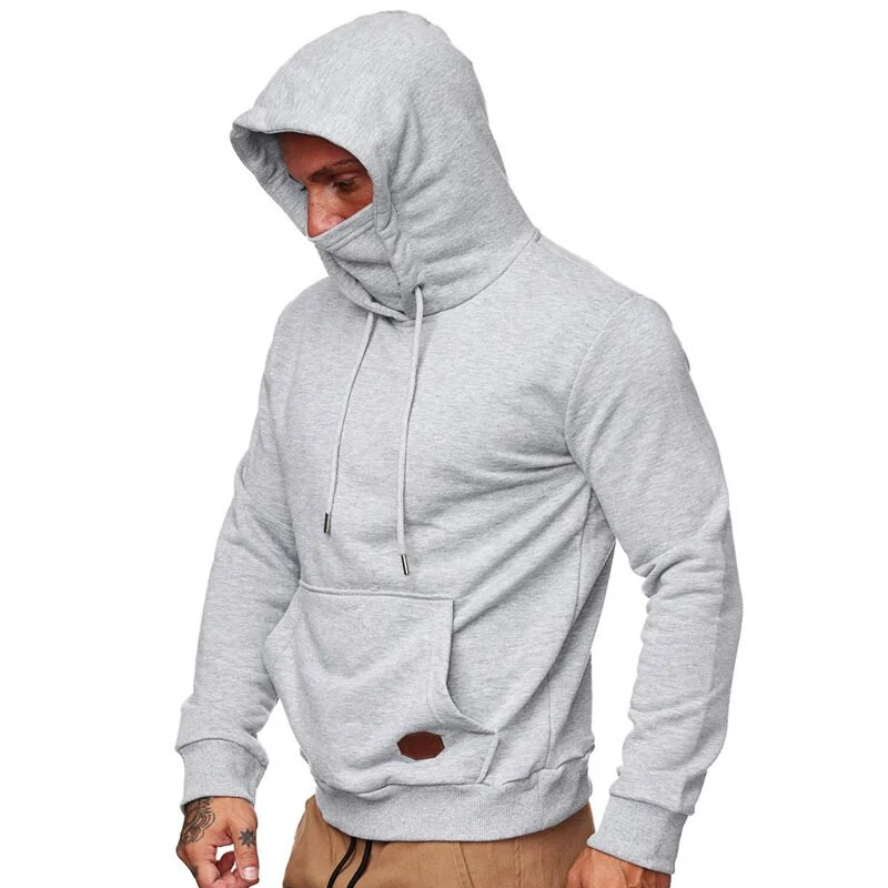 Vyriški megztiniai PavasarisRudens Naujiena Megztiniai Megztiniai Kasdienis Solidus megztinis Hoodie Vyriškas megztinis Streetwear Kaukė su gobtuvu sportinis kostiumas