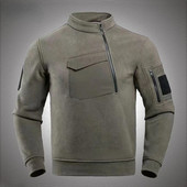 Ανδρικά χειμερινά Tactical Fleece Hoodies Στρατιωτικές μπλούζες με κουκούλα Ποιοτικά παχύρρευστα ζεστά αντιανεμικά υπαίθρια πεζοπορία Αιτιώδη ανδρικά φούτερ