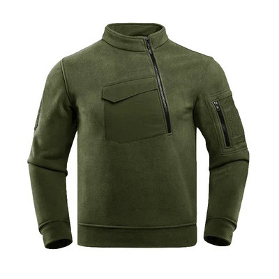 Ανδρικά χειμερινά Tactical Fleece Hoodies Στρατιωτικές μπλούζες με κουκούλα Ποιοτικά παχύρρευστα ζεστά αντιανεμικά υπαίθρια πεζοπορία Αιτιώδη ανδρικά φούτερ