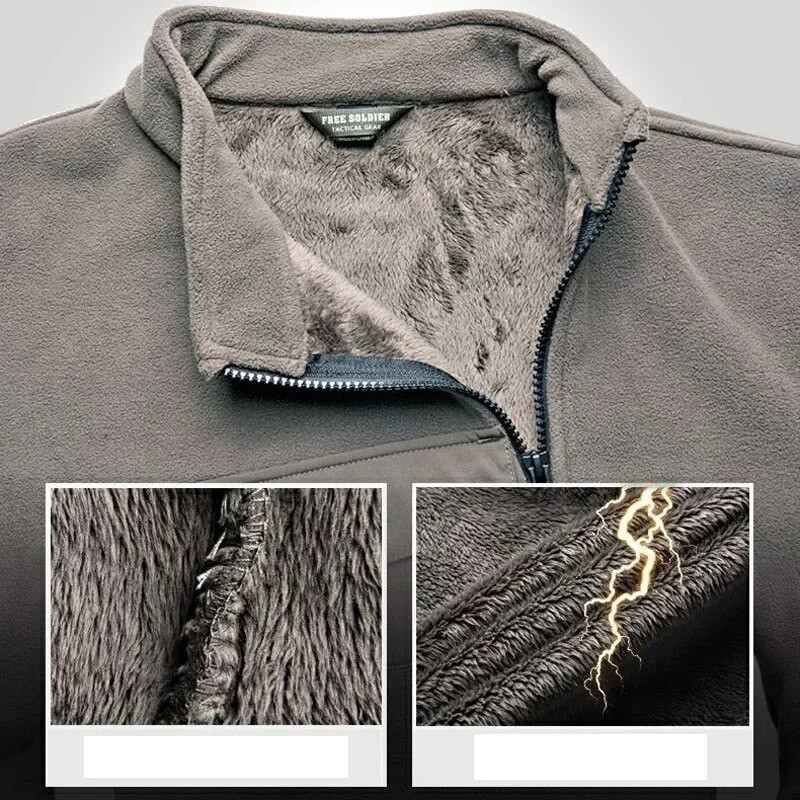 Ανδρικά χειμερινά Tactical Fleece Hoodies Στρατιωτικές μπλούζες με κουκούλα Ποιοτικά παχύρρευστα ζεστά αντιανεμικά υπαίθρια πεζοπορία Αιτιώδη ανδρικά φούτερ