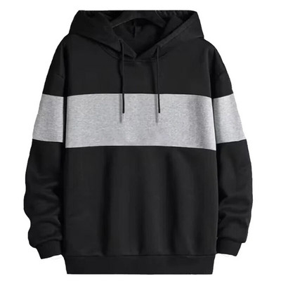 Ανδρικά πουλόβερ με κουκούλα Casual μακρυμάνικα κουκούλα Ανδρικά φούτερ FashionPatchwork φούτερ με κουκούλα Πουλόβερ με κουκούλα Ανδρική φόρμα