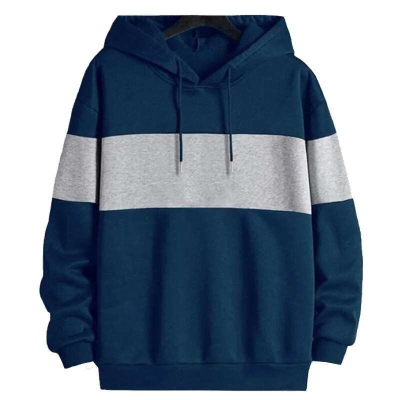 Ανδρικά πουλόβερ με κουκούλα Casual μακρυμάνικα κουκούλα Ανδρικά φούτερ FashionPatchwork φούτερ με κουκούλα Πουλόβερ με κουκούλα Ανδρική φόρμα