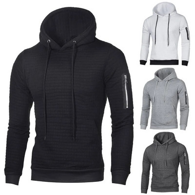 Vīriešu kapuces Lielizmēra Hoodie Vīriešu džemperis Pavasaris Rudens Solids ar pilnām piedurknēm džemperi ar kapuci Ikdienas Slim Streetwear Vīriešu kapuci