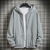 Muška majica s kapuljačom Zimski kaput Termo košulja s vezom Šešir s više džepova Kardigan velike veličine Široki kroj Trendy Svestran