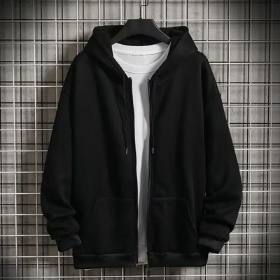 Muška majica s kapuljačom Zimski kaput Termo košulja s vezom Šešir s više džepova Kardigan velike veličine Široki kroj Trendy Svestran