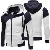 Νέο ανδρικό φούτερ με κουκούλα Φθινοπωρινό Χειμώνα Casual Slim Ολόσωμο Ολόσωμο Φούτερ Ανδρικά Φούτερ με διπλό φερμουάρ Ζακέτα με κουκούλα Streetwear