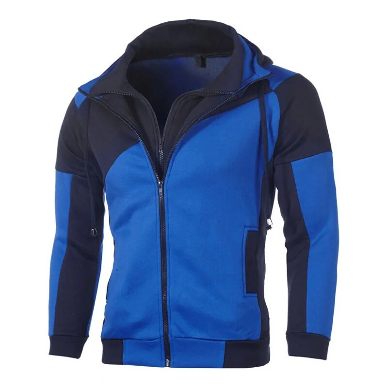 Νέο ανδρικό φούτερ με κουκούλα Φθινοπωρινό Χειμώνα Casual Slim Ολόσωμο Ολόσωμο Φούτερ Ανδρικά Φούτερ με διπλό φερμουάρ Ζακέτα με κουκούλα Streetwear