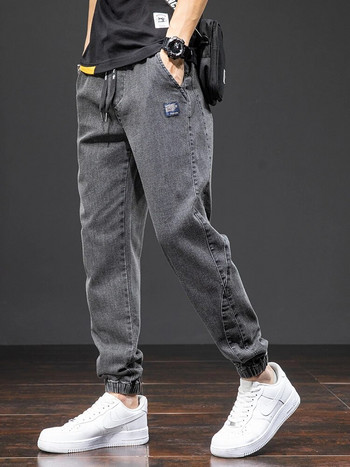 Άνοιξη Καλοκαίρι Μαύρο Μπλε τζιν Cargo Ανδρικά ρούχα τζιν Τζιν Jogger Ανδρικό παντελόνι φαρδύ Harem Jean παντελόνι Plus μέγεθος 6XL 7XL 8XL
