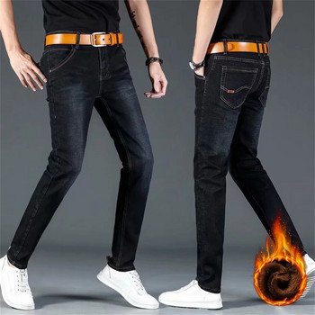 Επώνυμα ανδρικά τζιν Χειμερινά τζιν φανέλα Stretch Υψηλής ποιότητας Jean παντελόνια Ανδρικά παντελόνια καθημερινής μόδας Ανδρικά 2023 Ανδρικά παντελόνια τζιν ανδρικά