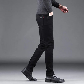 Κλασικό Business casual τζιν ανδρικό 2023 νέο Μόδα μαύρο στενό τζιν παντελόνι Αντρικό παντελόνι υψηλής ποιότητας Πολυτελές ανδρικά ρούχα
