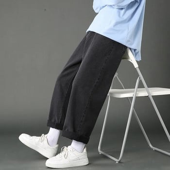 2023 New Street Casual Baggy Jeans Ανδρική Κορεάτικη μόδα Hip Hop ίσιο φαρδύ παντελόνι Ζευγάρι τζιν παντελόνι μαύρο ανοιχτό μπλε