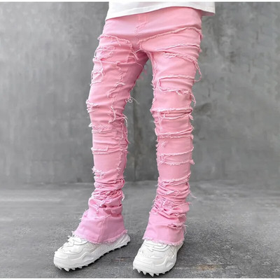 Streetwise Stretch Patch teksad meestele Altpoolt kottis meesterõivad Suvised soliidsed uusmoodsed keskmise vöökohaga pikad püksid meestele