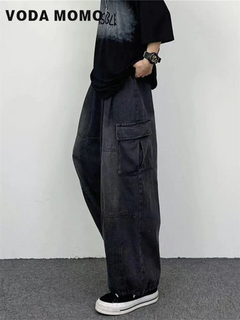 2022 Есен Harajuku Fashion ретро High Street хип-хоп панталони Прави широки панталони Дамски ежедневни свободни големи джобове Карго дънки