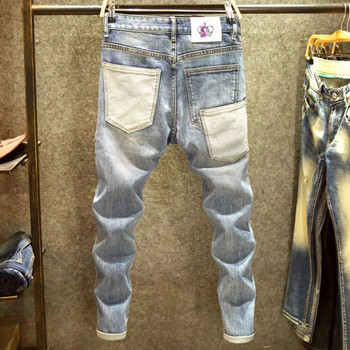 Ανδρικά τζιν τζιν ίσιο φθαρμένο τρύπα τζιν Ευρώπης και Αμερικής κλασικό παλιό παντελόνι pantalones hombre y2k streetwear cargo παντελόνι