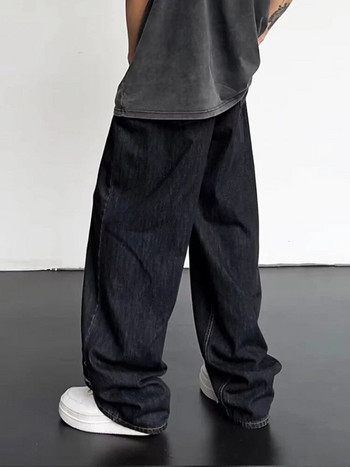 HOUZHOU Hip Hop Distressed Jeans Παντελόνι Ανδρικά Σχισίματα Patchwork Τζιν Παντελόνι Ανδρικό Oversize Loose Casual Japanese Streetwear 5XL