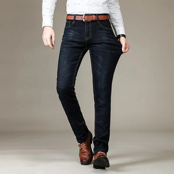 Ανδρικό Stretch Jeans 2023 New Business Casual Slim Fit τζιν παντελόνι μαύρο μπλε παντελόνι τζιν ανδρικό