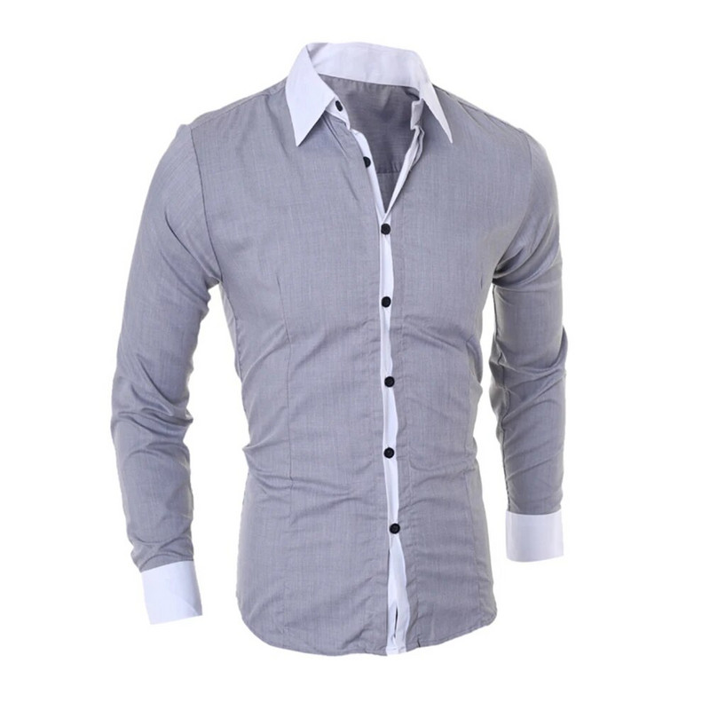 Muška luksuzna, ležerna, uska košulja u korejskom stilu, modna bluza s dugim rukavima na kopčanje, poslovne, društvene, formalne majice, gornji dijelovi