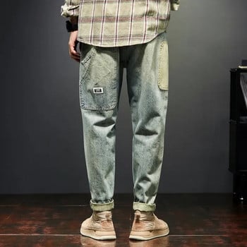 KSTUN Jeans For Ανδρικά Φαρδιά Παντελόνια Loose Fit Παντελόνια Harem Vintage Ρούχα Ανδρικά Μόδα Τσέπες Patchwork Μεγάλο Παντελόνι Oversized 42