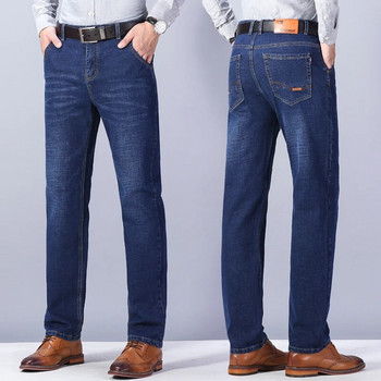 Ανδρικά Ανοιξιάτικα Μεγάλο Μέγεθος Business Casual Jeans Φθινοπωρινή μόδα Φαρδιά Stretch ίσιο παντελόνι Υψηλής ποιότητας Μάρκα Τζιν Παντελόνι Ανδρικά