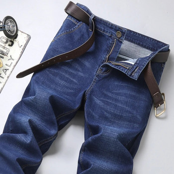Ανδρικά Ανοιξιάτικα Μεγάλο Μέγεθος Business Casual Jeans Φθινοπωρινή μόδα Φαρδιά Stretch ίσιο παντελόνι Υψηλής ποιότητας Μάρκα Τζιν Παντελόνι Ανδρικά