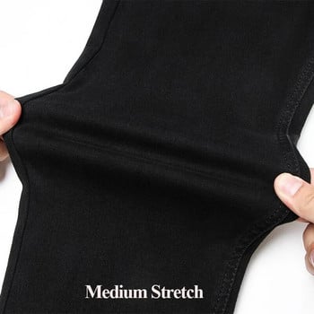 2023 Νέα Ανδρικά Stretch Regular Fit Μόδα τζιν Casual CottonBusiness μαύρο τζιν παντελόνι Ανδρικό παντελόνι