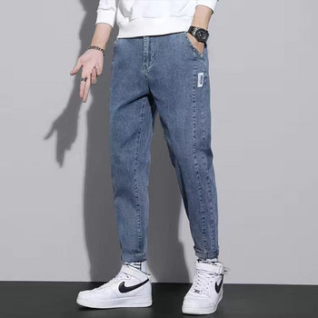 Ανοιξιάτικο φθινόπωρο Y2K Κορεάτικο Vintage Harajuku Jeans Ανδρικά Ρούχα Φαρδιά casual Παντελόνια Stretch κολάν τάση Παντελόνι All Match