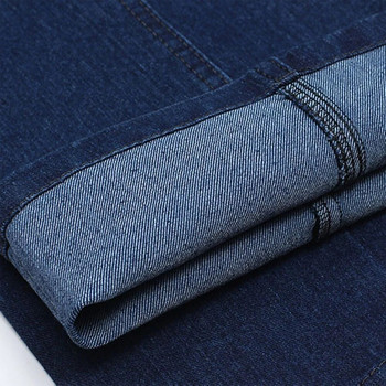 Νέα άφιξη Stretch τζιν για άνδρες Άνοιξη φθινόπωρο Ανδρικό casual υψηλής ποιότητας βαμβακερό κανονικό τζιν παντελόνι σκούρο μπλε φαρδύ παντελόνι