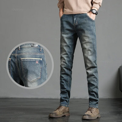 2023 Νέα Ανδρικά Stretch Skinny Jeans Μόδα Casual βαμβακερό τζιν παντελόνι με λεπτή εφαρμογή Ανδρικά κορεάτικα παντελόνια Streetwear Επώνυμα ρούχα
