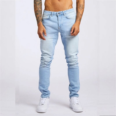Blugi skinny stretch pentru bărbați noi Pantaloni de lucru casual slim fit pentru bărbați Pantaloni de tip creion de mărime mare pentru bărbați Blugi joggeri pentru bărbați