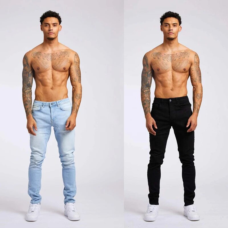 Blugi skinny stretch pentru bărbați noi Pantaloni de lucru casual slim fit pentru bărbați Pantaloni de tip creion de mărime mare pentru bărbați Blugi joggeri pentru bărbați