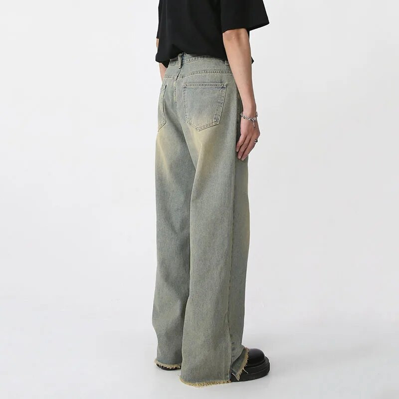 Ανδρικά ρούχα ανοιξιάτικα IEFB Νέο τζιν παντελόνι ίσιο παντελόνι μόδας American High Street 2023 Wide Leg Jeans Vintage 9A7445