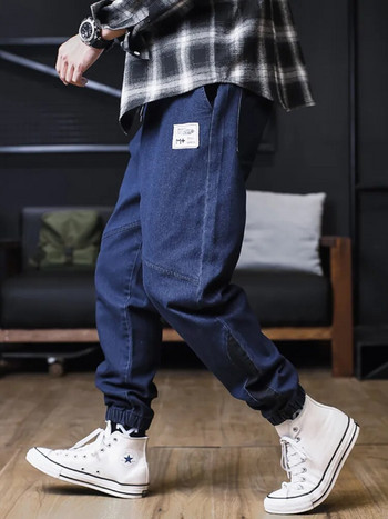 Големи размери Дънки Мъжки свободни джоггери Streetwear Harem Jeans Cargo Панталони Дънкови панталони с дължина до глезена
