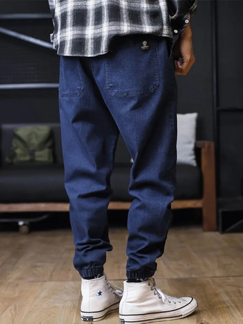 Големи размери Дънки Мъжки свободни джоггери Streetwear Harem Jeans Cargo Панталони Дънкови панталони с дължина до глезена
