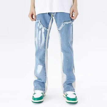 2023 Kanye Y2K Streetwear Baggy Flare Jeans Cargo Παντελόνι Ανδρικά Ρούχα Φούτερ με κορδόνια Ανδρικό τζιν παντελόνι Pantalon Homme