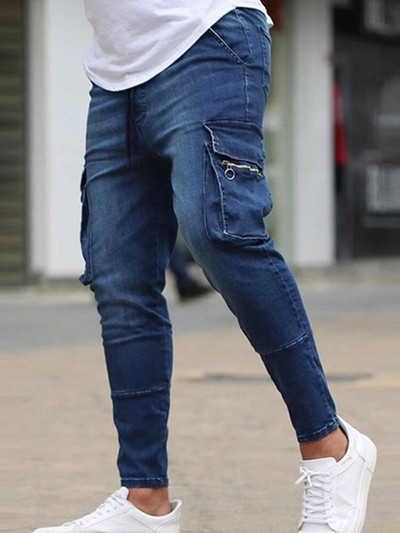 Ανδρικά Stretchy Skinny Ripped Jeans Ανδρικά Slim Fit Τζιν Υψηλής ποιότητας Jean Fashion Φούτερ Παντελόνι Hip hop Παντελόνι Jogger Pencil