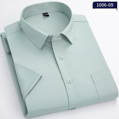 suvised elastsed lühikeste varrukatega särgid meestele ühevärviline tavaline särk saleda vormiga pidulik särk kontoririided õhukesed topid tasuta kohaletoimetamine